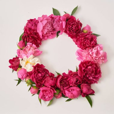 Şakayık buketi. Zengin şakayıklar sürüsü. Anneler günü için tebrik kartı. Kadınlar Günü. Sevgililer Günü. Uzayı kopyala Çiçekli bahar veya yaz tebrik kartı. Düğün davetiyesi. Mutlu yıllar..