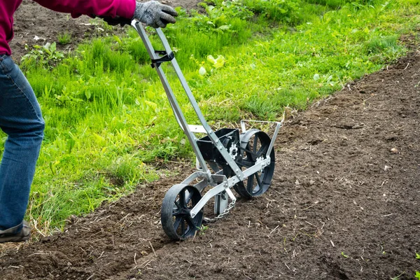 Single Row Hand Seeding Machine Sowing Machine — Stock Photo, Image