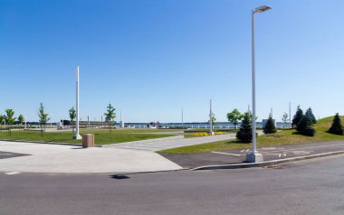 Quai no2 Park'ta Sorel-Tracy Quebec Kanada yaz gündüz