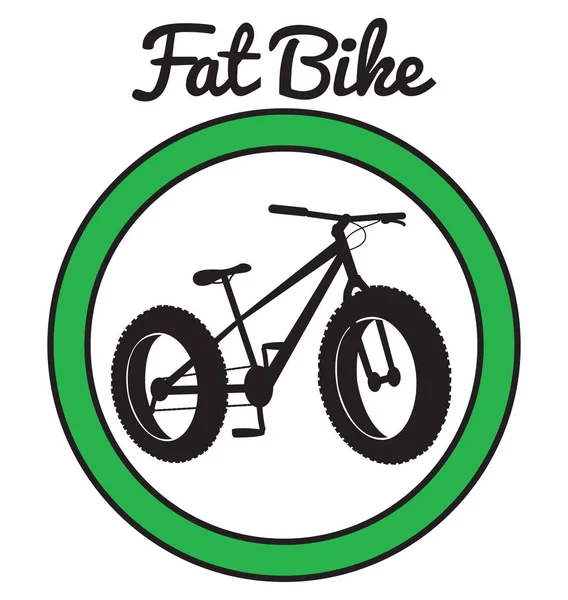 Fat Bike Mountainbike Sport Vektor — Stockvektor