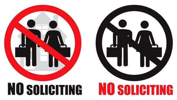 No soliciting symbol sign vector — Stock Vector