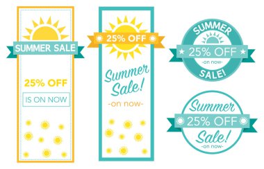 yaz satış etiketi toplama vektör illüstrasyon metin anahat v