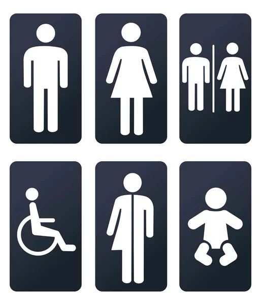 Toilet restroom icon symbol vector — Stock Vector