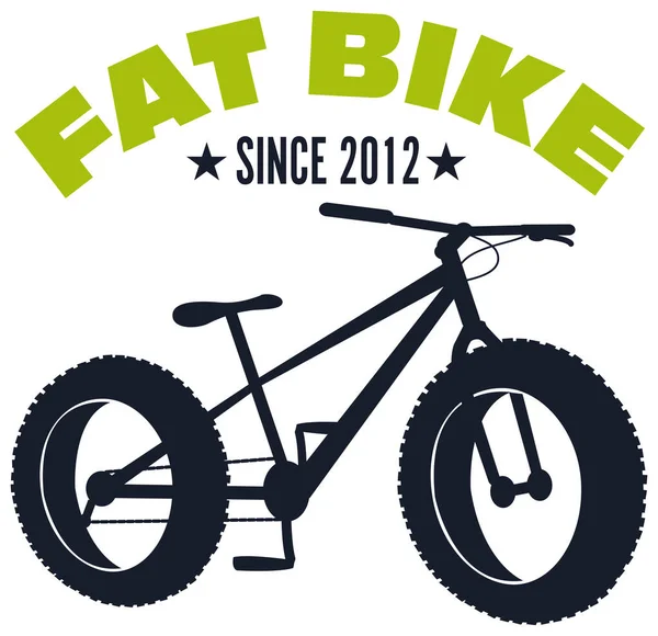 Fat Bike Mountainbike Sport Piktogramm Vektor Illustration — Stockvektor