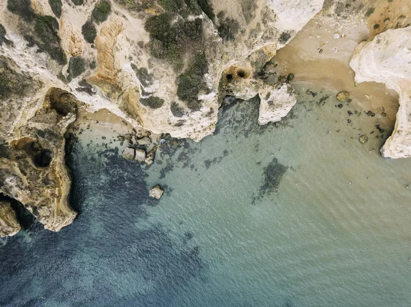 Oceánská Krajina Skalami Útesy Pobřeží Lagosu Algarve Portugalsko — Stock fotografie