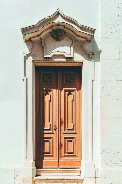 Old Wood Door Lisbon Portugal — Stock Photo, Image