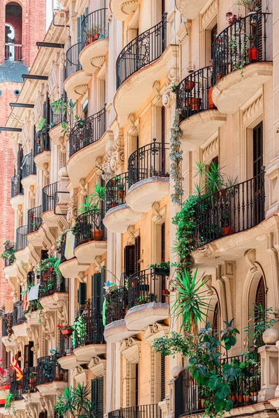 Beautiful Facade Building Architecture City Barcelona Spain — Stock Photo, Image