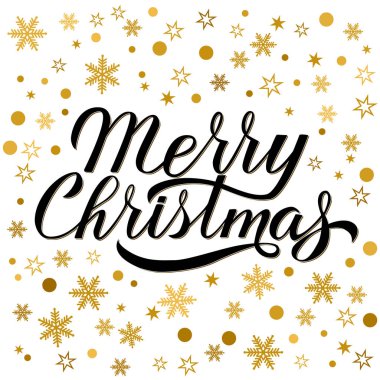 Neşeli Noel tebrik kartı. El numaraları 2019 yazılı. Altın H