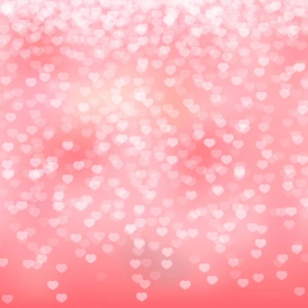 Конфетти Розовыми Сердцами День Святого Валентина Блестящий Фон Поздравительной Открытки — стоковый вектор