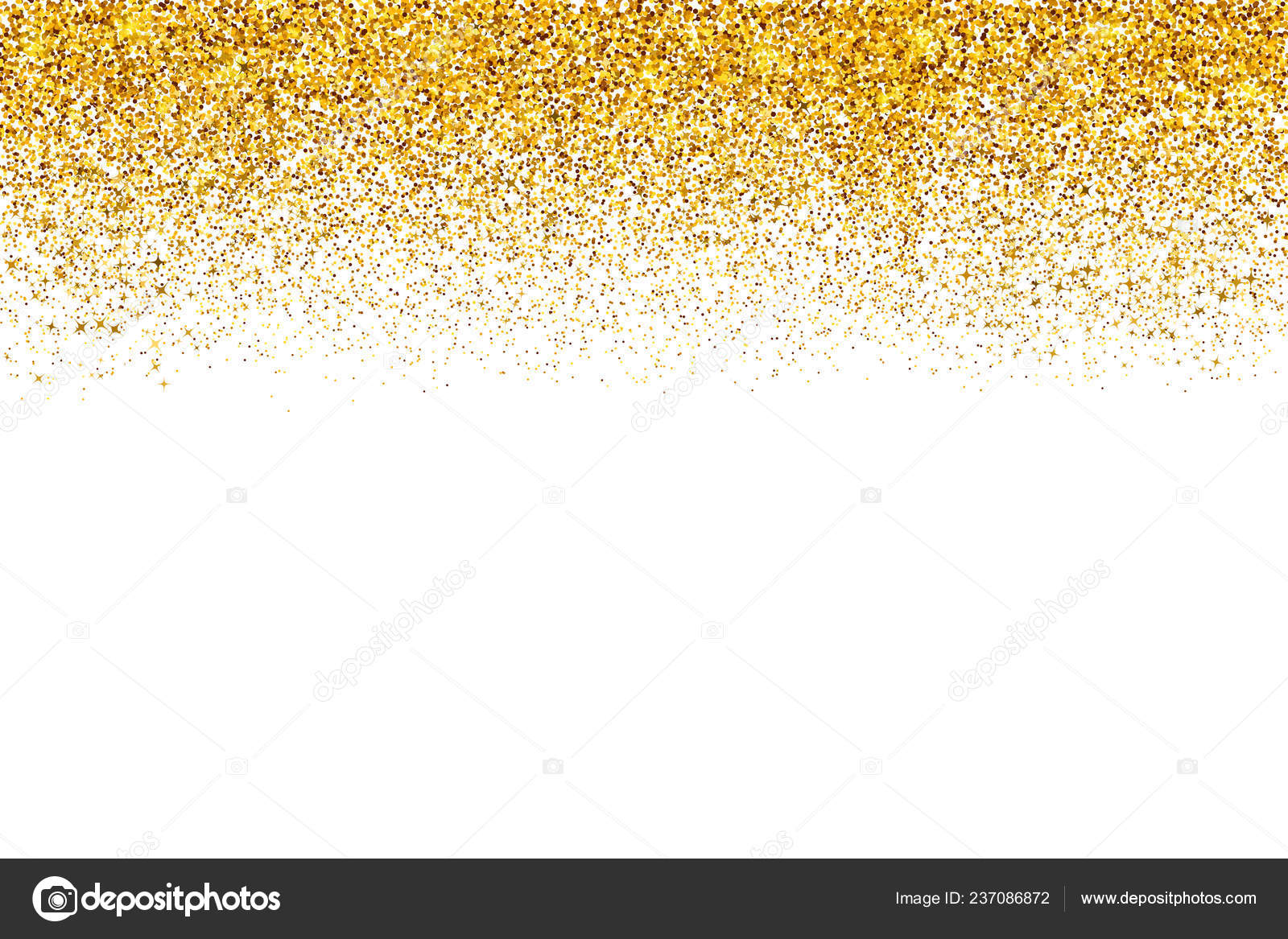 Caída Oro Confeti Frontera Aislada Blanco Puntos Dorados Fondo Vector  Vector de stock #237086872 de ©designergraphic84, image size:1600x1167