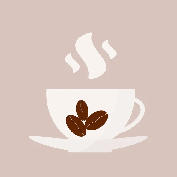 Кофейная Чашка Плоская Отличный Дизайн Кафе Пекарен Кафе Ресторанов Векторная — стоковый вектор