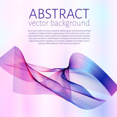 Colorful moving wavy lines. Abstract bright wave background. Easy to edit design template for your artworks.