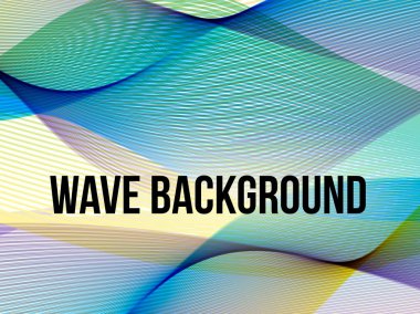 Colorful moving wavy lines. Abstract wave background. Easy to edit design template for your artworks.