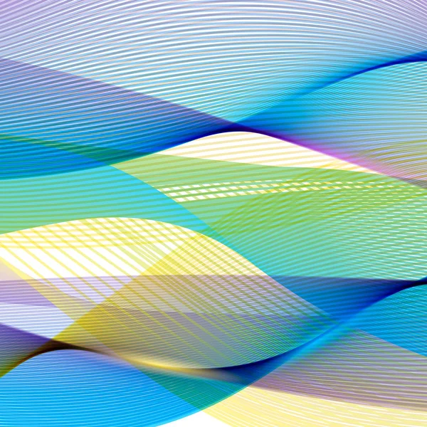 Linhas Onduladas Móveis Coloridas Fundo Onda Abstrato Modelo Design Fácil — Vetor de Stock