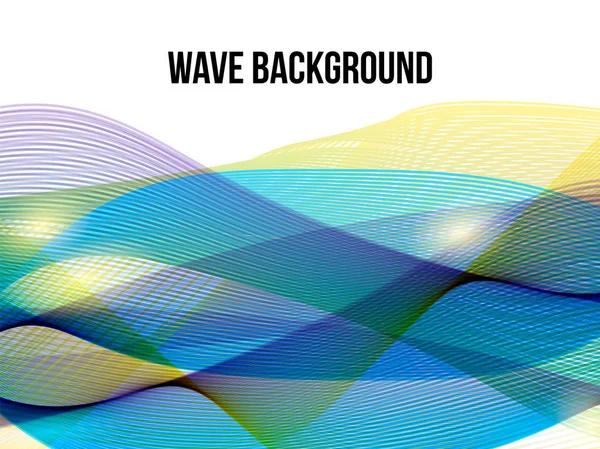 Colorful Moving Wavy Lines Abstract Wave Background Easy Edit Design — Stock Vector