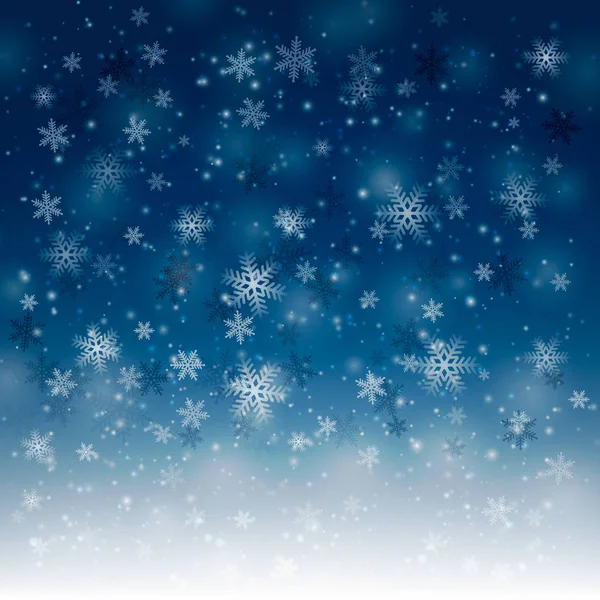 Blue Winter Background Snowflakes — Stock Vector