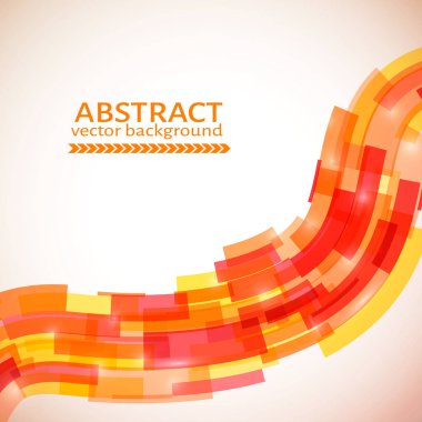 Kırmızı, turuncu ve sarı dalgalı arka plan. Teknolojik altyapı. İş projeleri için tasarım şablonu. Vektör çizim.