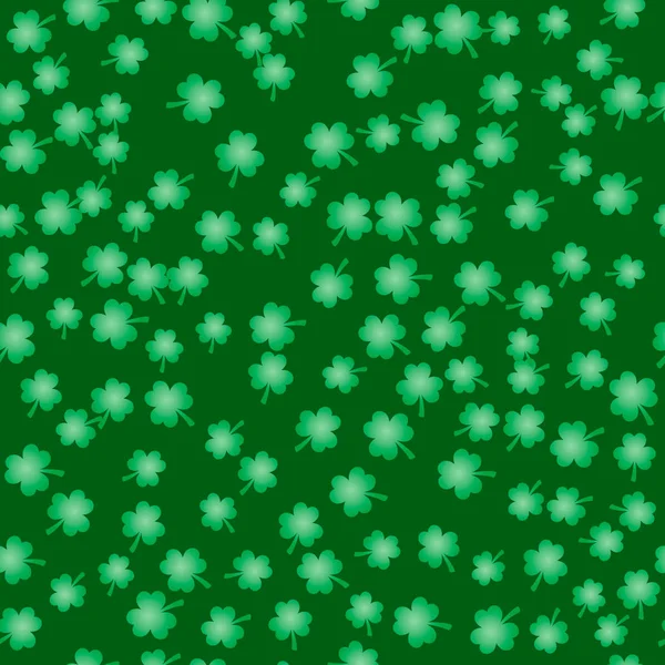圣帕特里克节绿色无缝模式与三叶草 向量背景 轻松编辑您的作品的设计模板 — 图库矢量图片