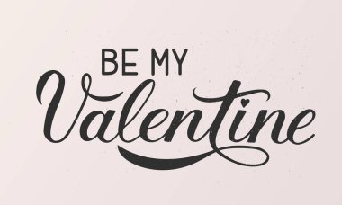 My Valentine Hat el dokulu arka plan üzerinde yazı olacak. Vintage eski püskü Sevgililer günü poster. Tebrik kartı için vektör şablonu düzenlemek kolay, parti davetiyesi, el ilanı, afiş vb