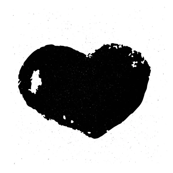 Main Noyer Coeur Sur Fond Blanc Forme Grandiose Cœur Pinceau — Image vectorielle