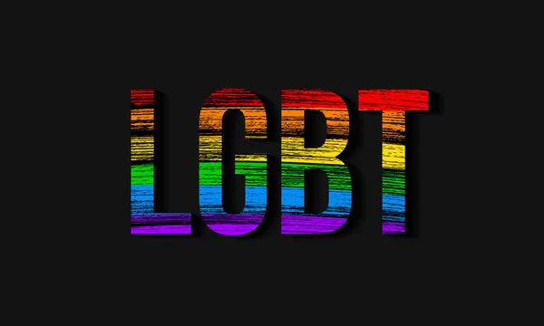 レズビアン プライド バイセクシャル トランスジェンダーの社会運動のシンボルです Lgbt コミュニティ フラグ 鉛筆のストローク テクスチャの虹の色 簡単にベクター — ストックベクタ