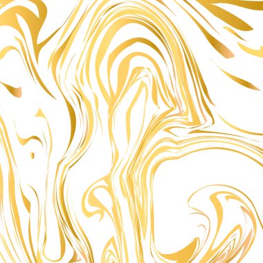 Mermer doku arka plan beyaz ve altın. Sıvı etkisi zemin. El taklitlerinden akrilik resim çizilmiş. Ebru yüzey vektör çizim. Tasarım projeleri için şablonu düzenlemek kolay.