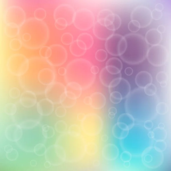 Bokeh Arco Iris Fondo Colorido Con Burbujas Plantilla Diseño Para — Vector de stock