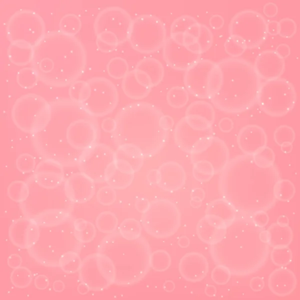Bokeh Auf Rosa Hintergrund Blasen Und Funkelnde Partikel Einfach Bearbeitende — Stockvektor