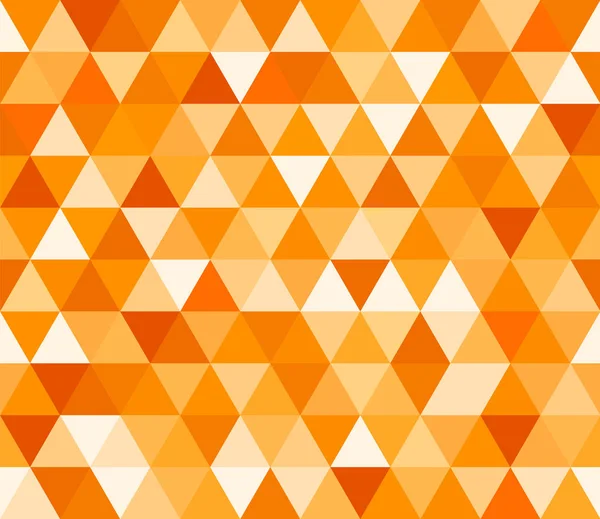 Оранжевый Треугольный Бесшовный Рисунок Геометрический Векторный Фон Многоугольный Мозаичный Декоративный — стоковый вектор