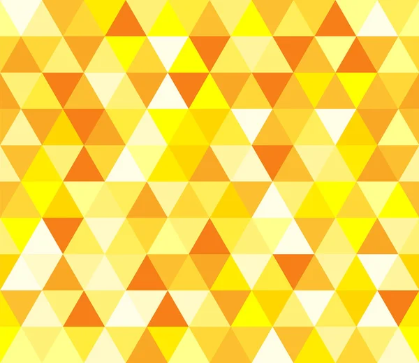 Modèle Sans Couture Triangulaire Jaune Fond Vectoriel Géométrique Fond Décoratif — Image vectorielle