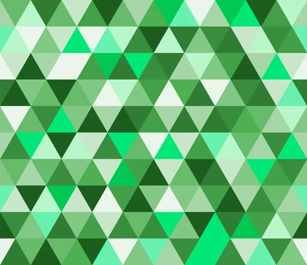 Зеленый Треугольный Бесшовный Рисунок Геометрический Векторный Фон Многоугольный Мозаичный Декоративный — стоковый вектор