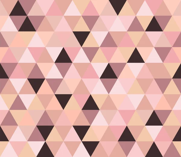 Бежево Розовый Треугольный Бесшовный Узор Геометрический Векторный Фон Многоугольный Мозаичный — стоковый вектор