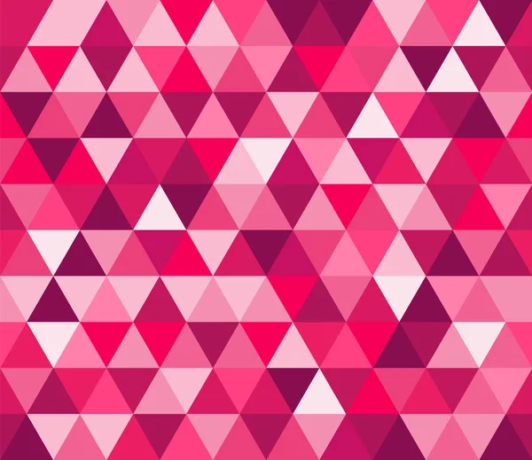 Magenta Pink Triangular Seamless Pattern Геометрический Векторный Фон Многоугольный Мозаичный — стоковый вектор