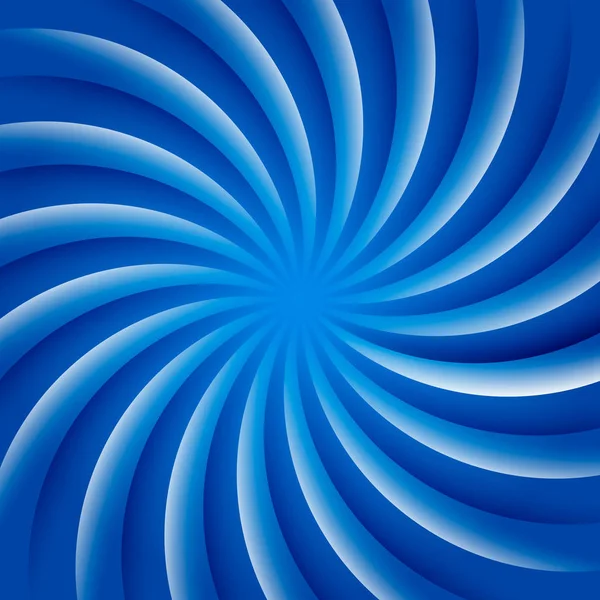 Blue White Rotating Hypnosis Spiral Optical Illusion Hypnotic Psychedelic Vector — Stock Vector