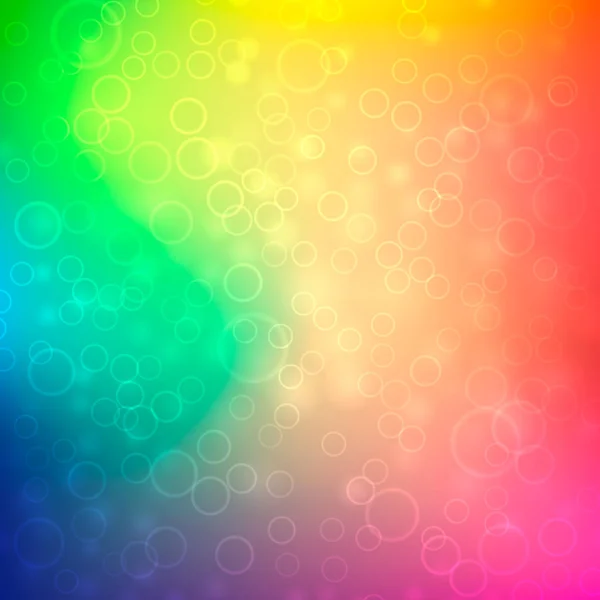 Rainbow Colorful Bokeh Background Summer Vector Illustration Easy Edit Design — Stock Vector
