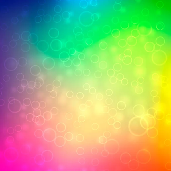 Rainbow Färgglada Bokeh Bakgrund Sommaren Vektorillustration Lätt Att Redigera Mallen — Stock vektor