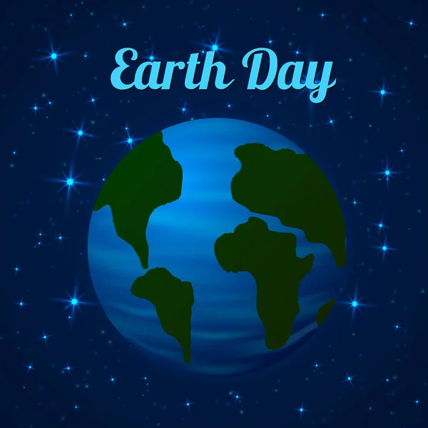 Earth Day Vektor Illustration Globus Weltraum Einfach Bedienende Design Vorlage — Stockvektor