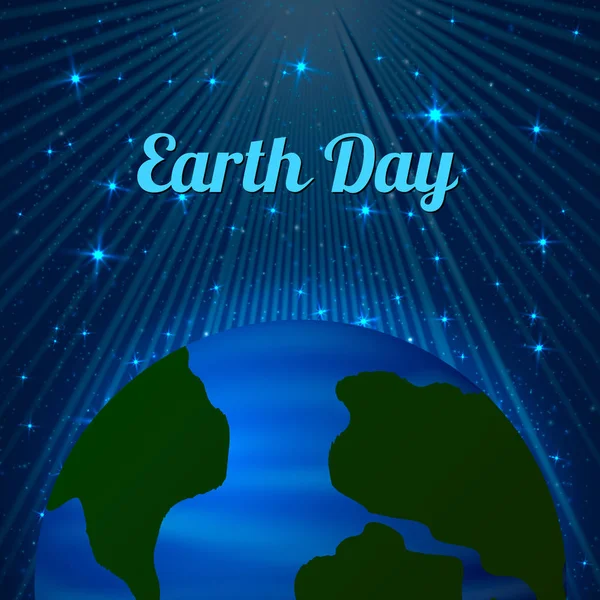 Earth Day Vektor Illustration Globus Weltraum Einfach Bedienende Design Vorlage — Stockvektor