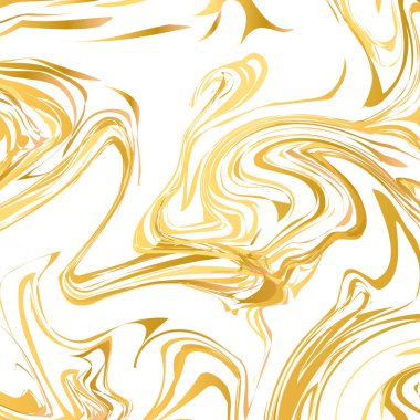 Mermer doku arka plan beyaz ve altın. Sıvı etkisi zemin. El taklitlerinden akrilik resim çizilmiş. Ebru yüzey vektör çizim. Düğün davetiye kartı için şablon düzenlemek kolay.