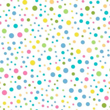 Gölge Dikişsiz desen renkli konfeti. Parti vektör arka plan. Kutlama kavramı. Kartları, davetiyeler, tekstil, vb web siteleri için tasarım şablonu düzenlemek kolay.