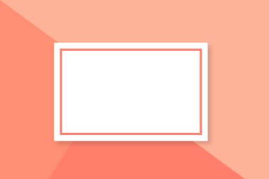 Mercan arka plan boşluk çerçeve ve kopya ile yaşayan. Yıl 2019 son moda rengi. Serbest metin alanı ile modern yatay web afiş düzeni. Sunum, broşür vb. için vektör şablonu düzenlemek kolay.