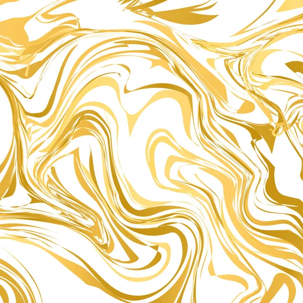 Białe Złote Marmur Tekstura Tło Imitacje Ręcznie Rysowane Malarstwo Akrylowe — Wektor stockowy