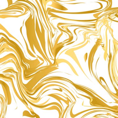 Mermer doku arka plan beyaz ve altın. Sıvı etkisi zemin. El taklitlerinden akrilik resim çizilmiş. Ebru yüzey vektör çizim. Düğün davetiye kartı için şablon düzenlemek kolay.