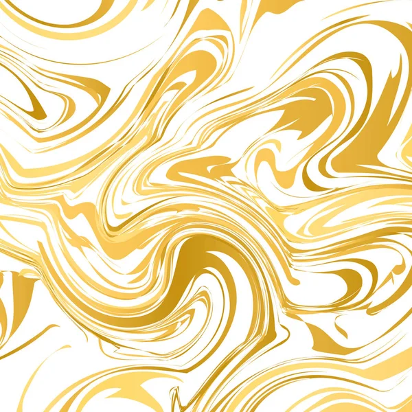 Weißen und goldenen Marmor Textur Hintergrund. Nachahmungen handgezeichneter Acrylmalerei. Marmorieren Oberfläche Vektor Illustration. einfach zu bearbeitende Vorlage für Ihre Designprojekte. Hintergrund für Liquiditätseffekte. — Stockvektor