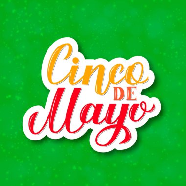 Cinco De Mayo renkli 3d yazı. Geleneksel Meksika fiesta tipografi sitposteri. Banner, poster, tebrik kartı, parti davetiyesi, el ilanı, vb için şablonu kolayca düzenlenecek.