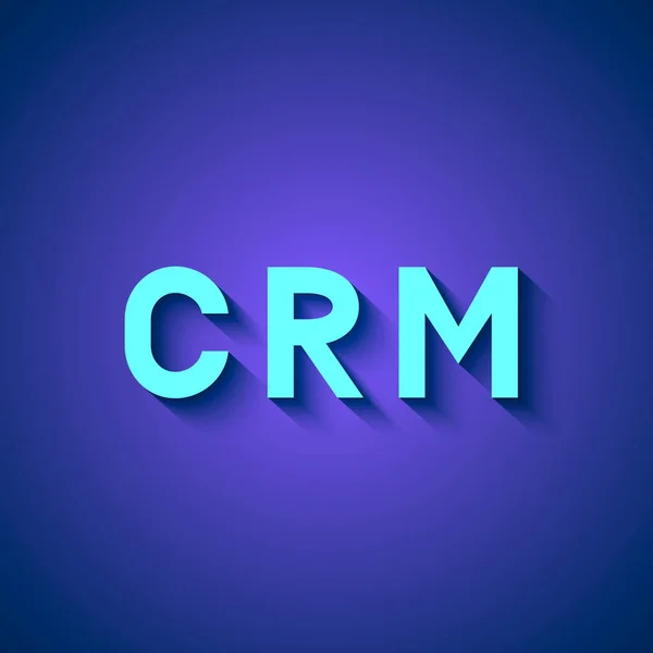 CRM letras 3d. Imagen vectorial de gestión de relaciones con el cliente. Software para trabajar con clientes. Tecnologías modernas de automatización empresarial . — Archivo Imágenes Vectoriales