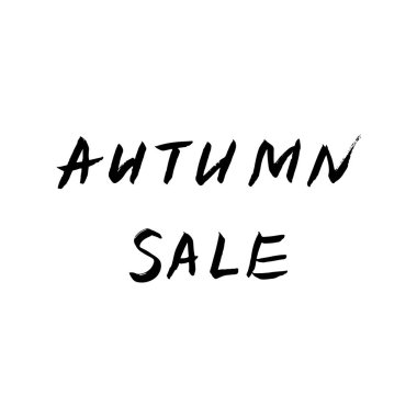 Sonbahar Satılık el fırça ile yazılmıştır. Grunge tarzı harfler. Bla