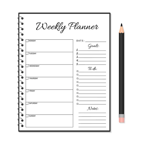 Weekly Meeting Bullet Planner Online Planner & Notepad Template -  VistaCreate
