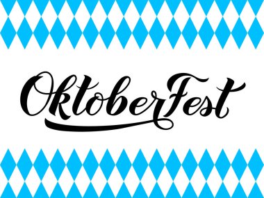 Oktoberfest kaligrafi el yazısı. Geleneksel Bavyera bira festivali. Logo tasarımınız, posteriniz, afişiniz, el ilanınız, t-shirt'leriniz, davetiyeniz vb. için vektör şablonunu kolayca düzenlemeniz kolay.