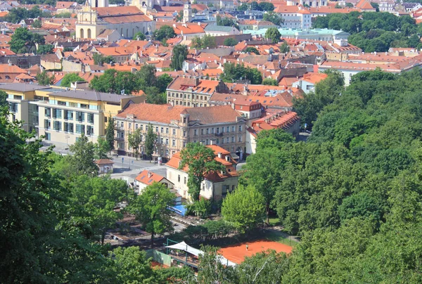 Město Vilnius Litva Vyhlídkového Místa Letního Slunečného Dne Slavný Cíl — Stock fotografie